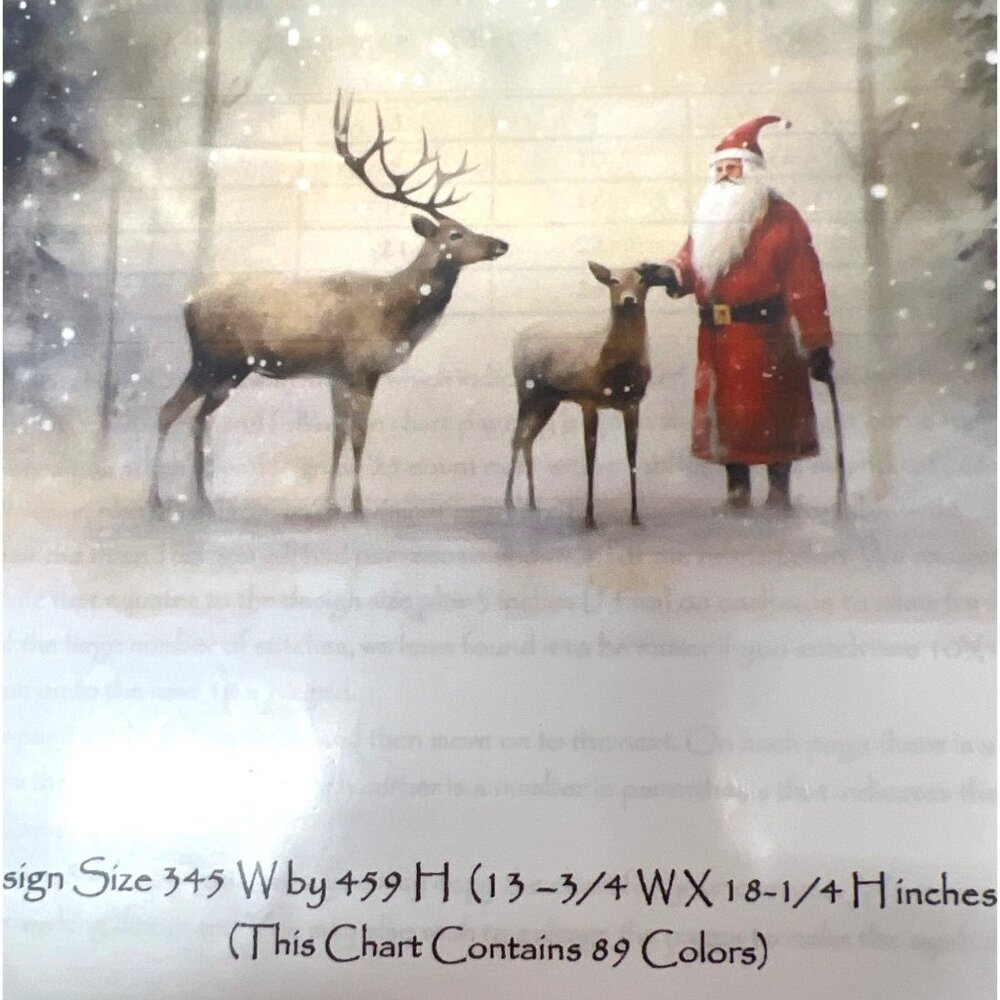 Heaven And Earth Designs Santa Claus Reindeer Cross StitchChart Michele Sayetta